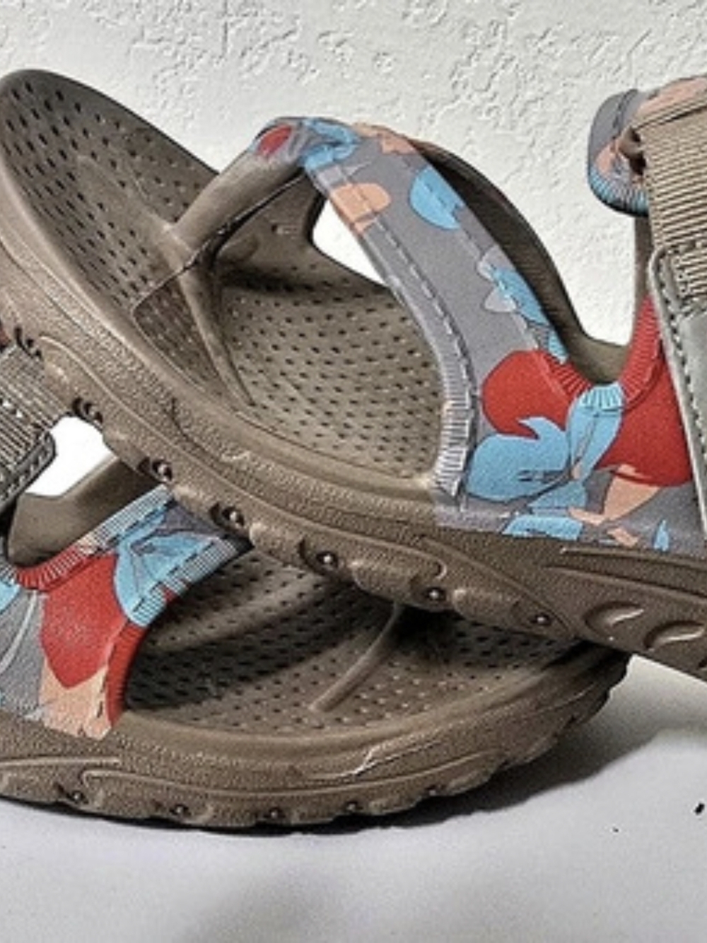 Skechers Outdoor Lifestyle Floral Sport Sandals in Brown & Blue Size 7